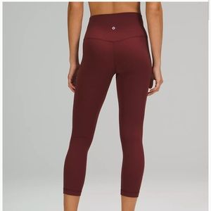 Red Merlot Lululemon Align High Rise Crop 23”